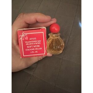 NIB Vintage AVON Valentine's Day Hearts & Bows Serenade Cologne Perfume Splash